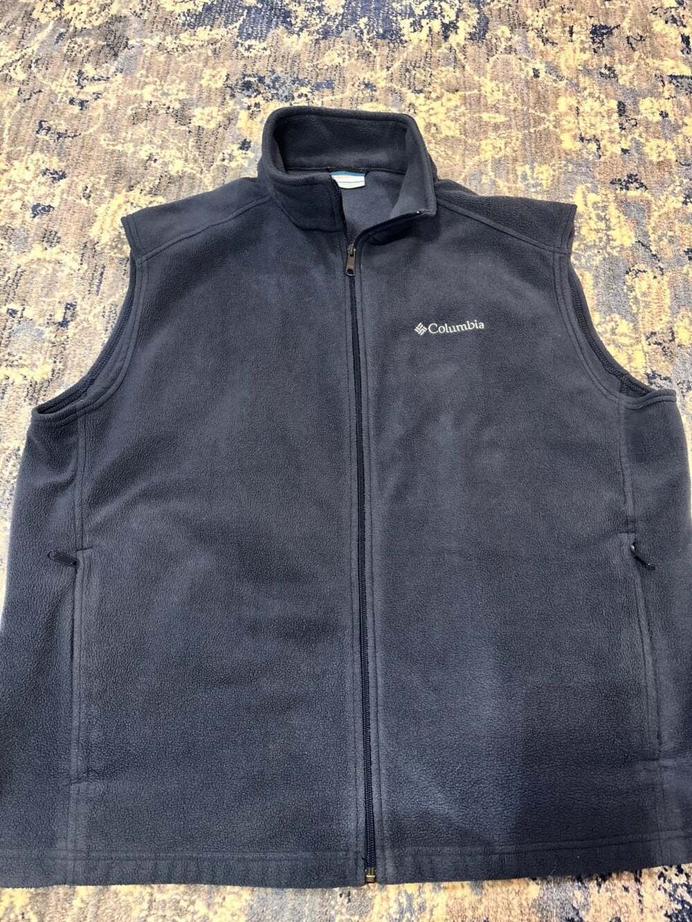 Columbia Fleece Vest Size XXL Dark Blue Full Zip